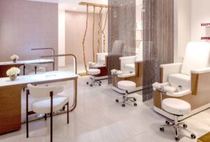 Spa pedicure and manicure station
